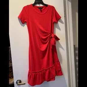 Red maternity dress